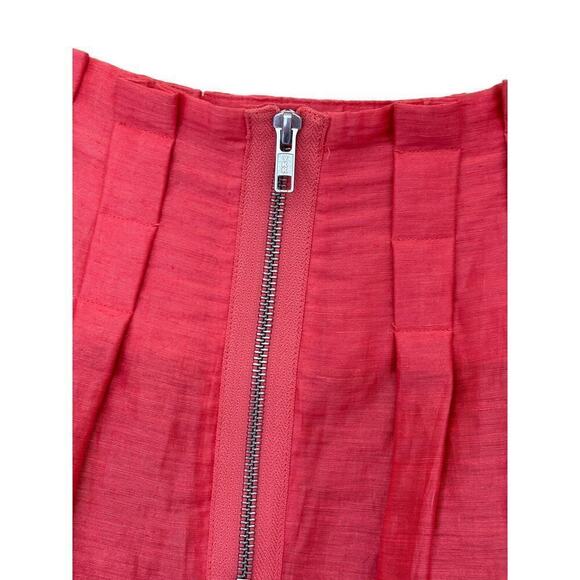 Body by Victoria orange linen pleated skirt, 4, schoolgirl, academia, preppy - Picture 4 of 5